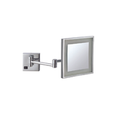 3X Magnification Chrome Wall Mounted Thermogroup Shaving Thermogroup Mirror, 200X200mm With Concealed Wiring